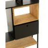 Regał TINA 65 cm x 185 cm drewno jodła czarny*J-Line Outlet