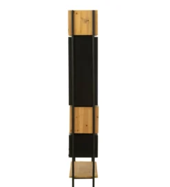 Regał TINA 65 cm x 185 cm drewno jodła czarny*J-Line Outlet