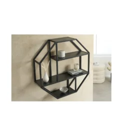 Regał wiszący FONTERA 77 cm czarny*Invicta Interior Discount