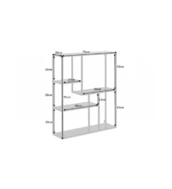 Regał wiszący FONTERA 75 cm w optyce marmuru*Invicta Interior Sale
