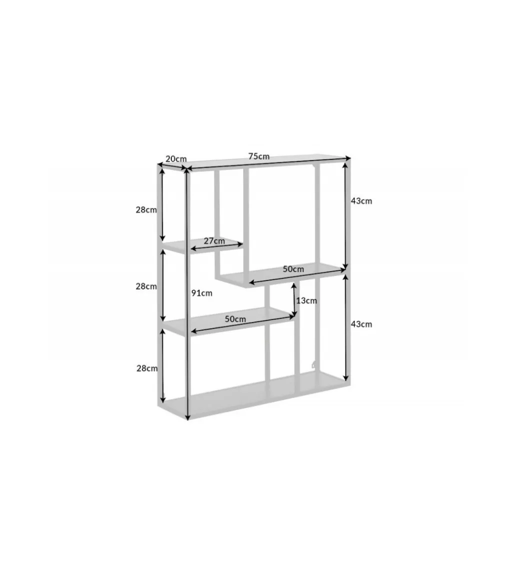 Regał wiszący FONTERA 75 cm w optyce marmuru*Invicta Interior Sale