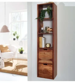 Regał wiszący MEKNES 35 cm drewno sheesham*WOHNLING, GERMANY Best