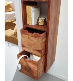 Regał wiszący MEKNES 35 cm drewno sheesham*WOHNLING, GERMANY Best