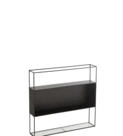 Regał wiszący Square 80 cm czarny*J-Line Outlet