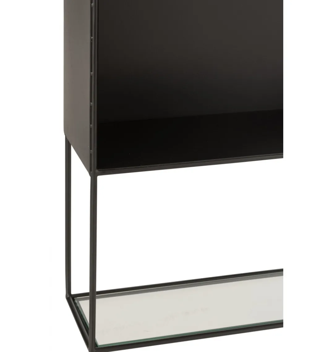 Regał wiszący Square 80 cm czarny*J-Line Outlet