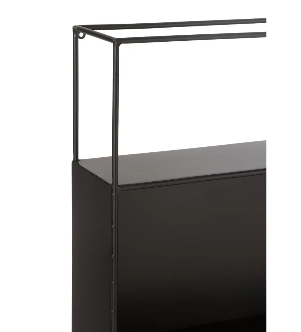 Regał wiszący Square 80 cm czarny*J-Line Outlet