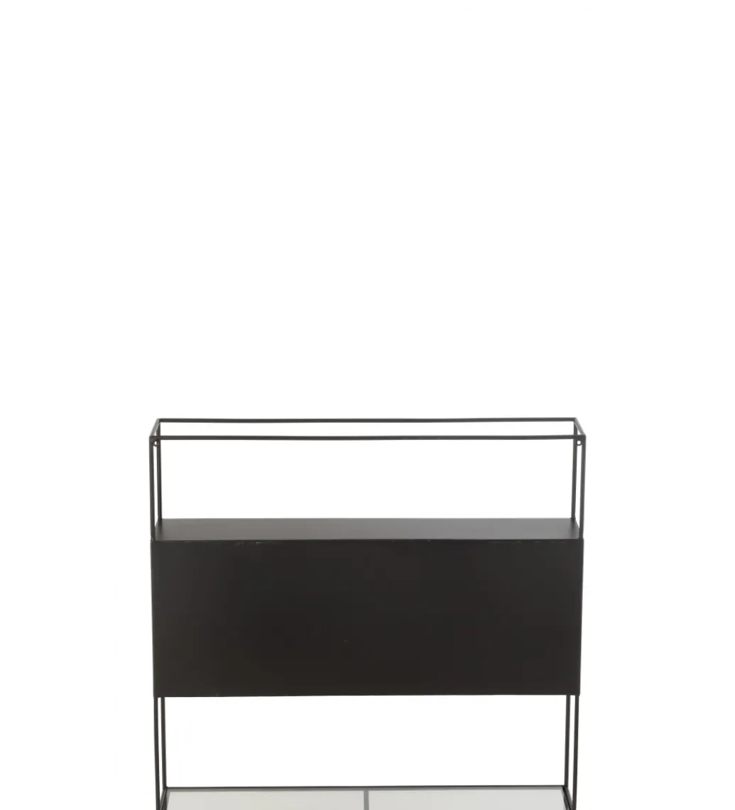 Regał wiszący Square 80 cm czarny*J-Line Outlet