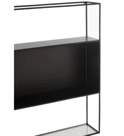 Regał wiszący Square 80 cm czarny*J-Line Outlet
