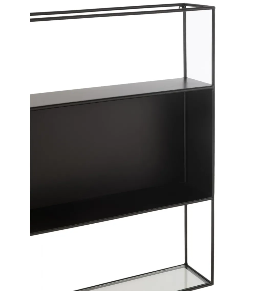 Regał wiszący Square 80 cm czarny*J-Line Outlet