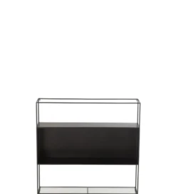 Regał wiszący Square 80 cm czarny*J-Line Outlet