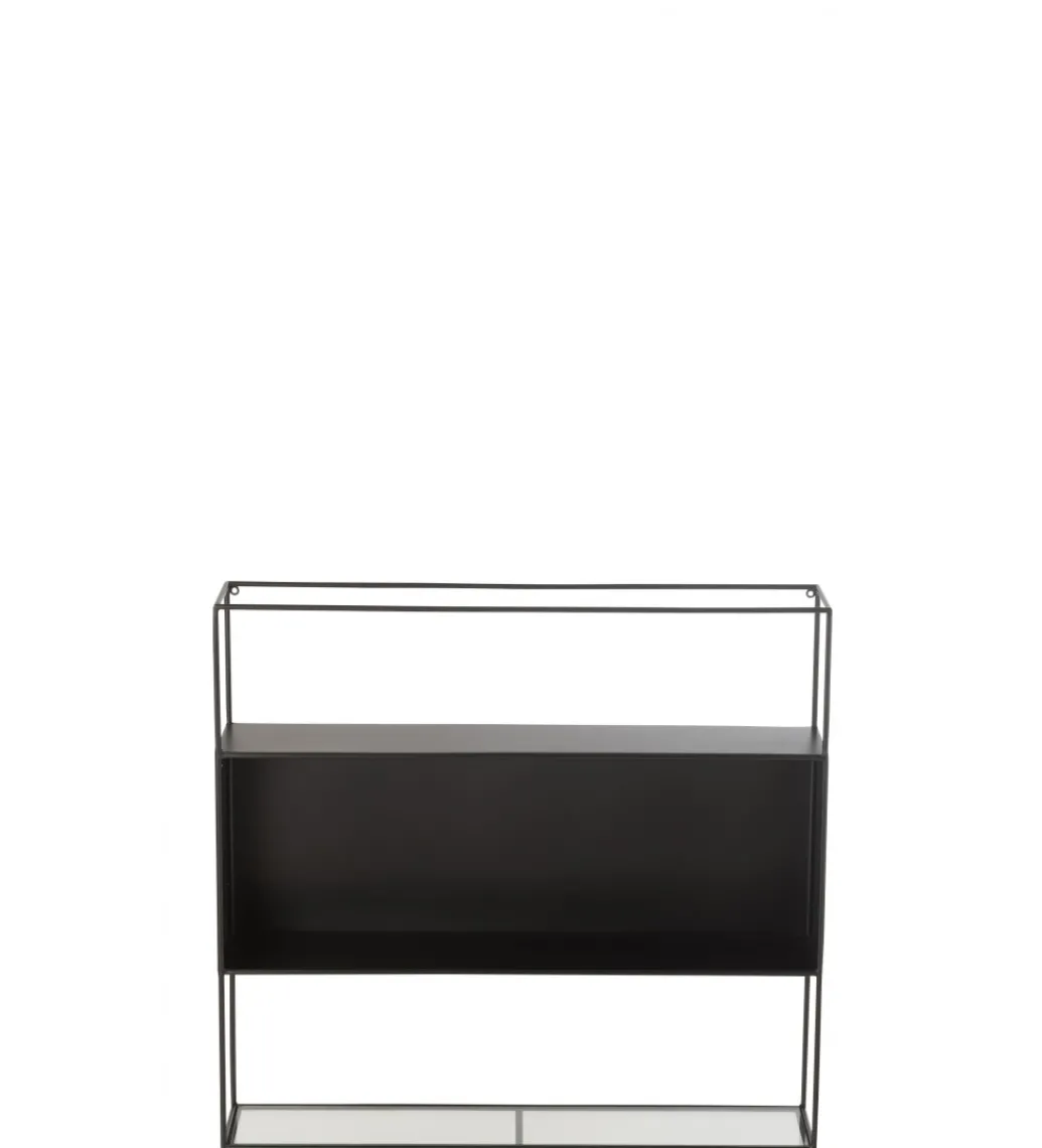Regał wiszący Square 80 cm czarny*J-Line Outlet