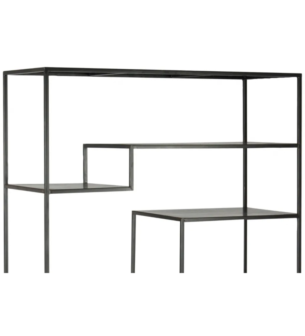 Regał WOLFRAM 185 cm metalowy czarny*J-Line Best