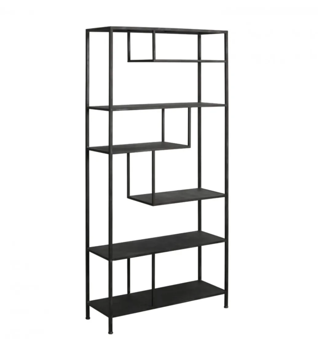 Regał YLAYA 213 cm antyczny czarny*L&L Outlet