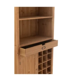 Regał z miejscem na wino LIA 178 cm naturalny*J-Line