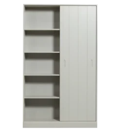 Regał z przesuwnymi drzwiami PINOKY 200 cm szary*WOOOD