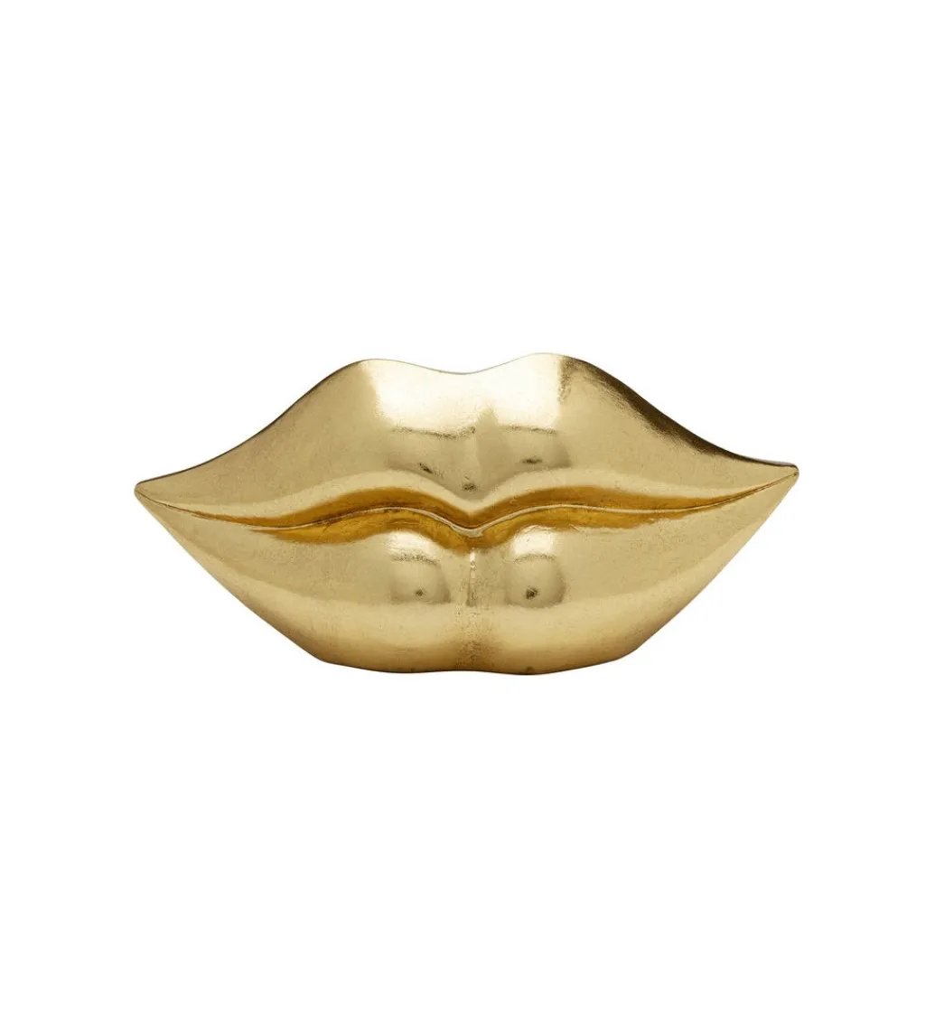 Skarbonka LIPS 13 cm złota*KDesign Best
