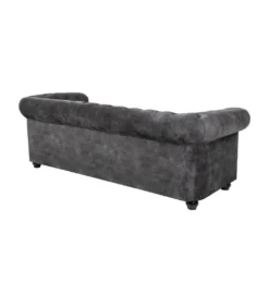 Sofa ARIELLE Chesterfield 205 Cm szary aksamit*Invicta Interior