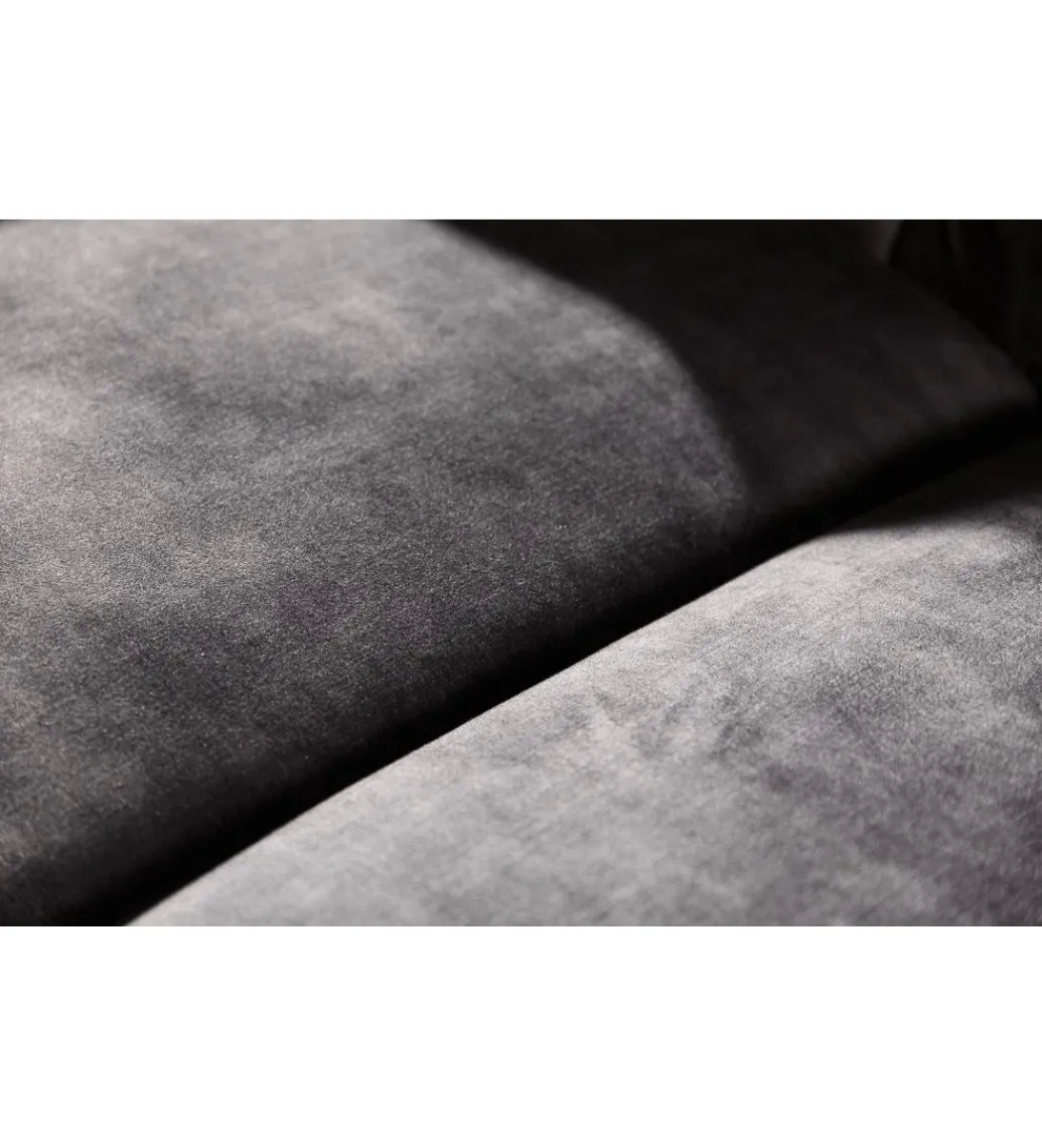 Sofa ARIELLE Chesterfield 205 Cm szary aksamit*Invicta Interior