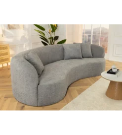Sofa ATELIER 230 cm 3 osobowa bouclé szary*Invicta Interior Best