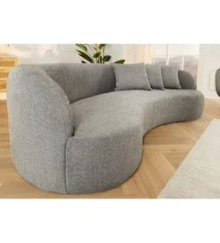 Sofa ATELIER 230 cm 3 osobowa bouclé szary*Invicta Interior Best