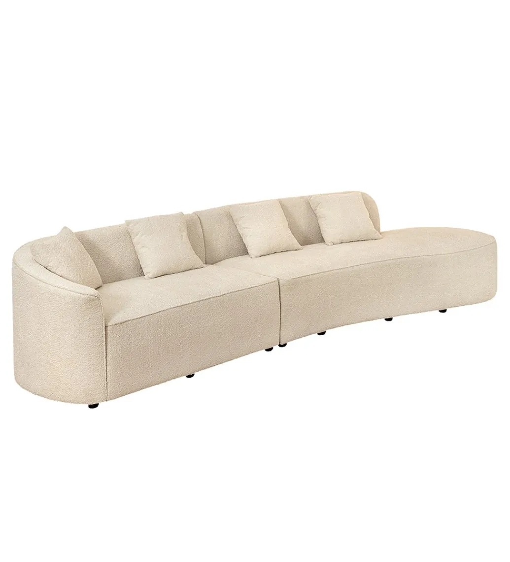 Sofa ATELIER L 330 cm 3-osobowa bouclé beżowa*Invicta Interior Clearance