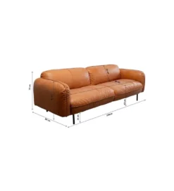 Sofa CALGARY 228 cm skórzana brązowa*KDesign Online