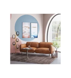 Sofa CALGARY 228 cm skórzana brązowa*KDesign Online