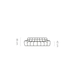 Sofa CAMPILE 288 cm elektrycznie wysuwane siedzisko*Wersal Sale