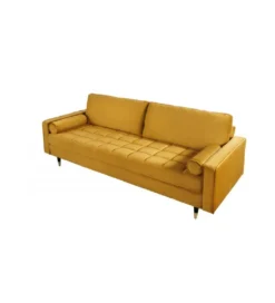 Sofa CANIS 220 cm musztardowo - żółta*Invicta Interior Clearance