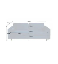 Sofa CANIS  velvet 220 cm szmaragdowo zielony aksamit*Invicta Interior New