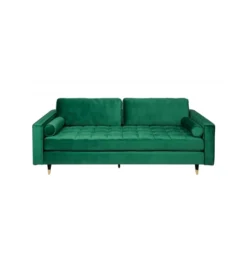 Sofa CANIS  velvet 220 cm szmaragdowo zielony aksamit*Invicta Interior New