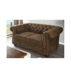 Sofa Chesterfield antyczny brąz*Invicta Interior Hot