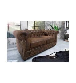 Sofa Chesterfield antyczny brąz*Invicta Interior Hot