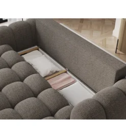 Sofa COTTONN 256 cm z funkcją spania popielaty tkanina royal 20*ZDLINNEO Best