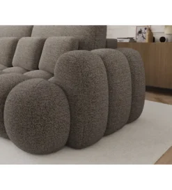 Sofa COTTONN 256 cm z funkcją spania popielaty tkanina royal 20*ZDLINNEO Best