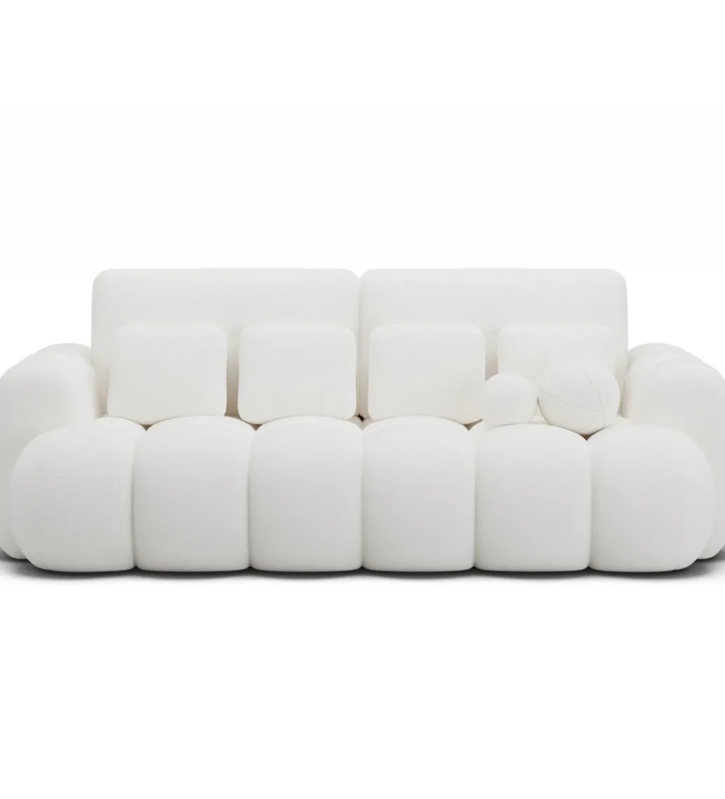Sofa COTTONN 256 cm z funkcją spania biała tkanina paolli 01*ZDLINNEO Sale