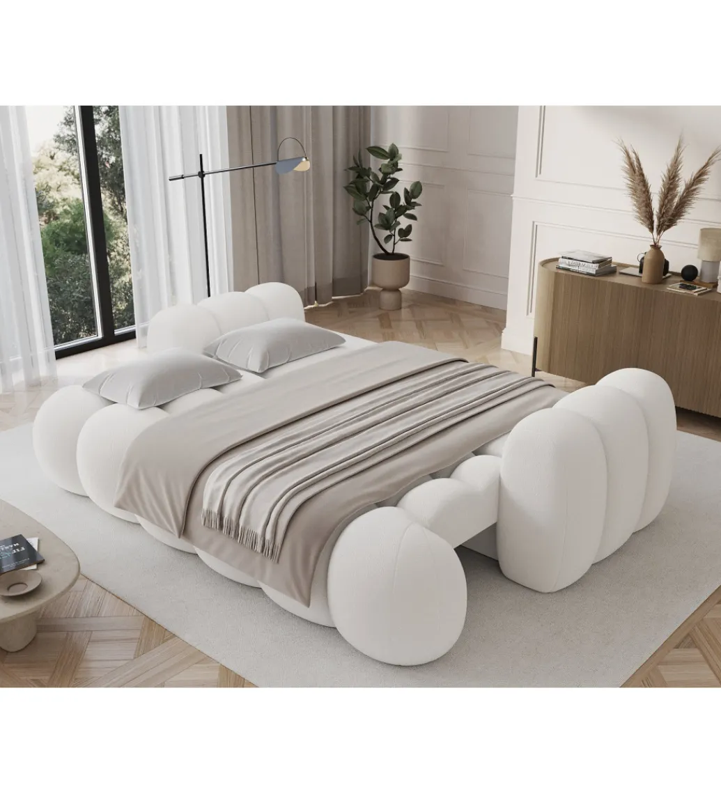 Sofa COTTONN 256 cm z funkcją spania biała tkanina paolli 01*ZDLINNEO Sale