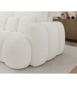 Sofa COTTONN 256 cm z funkcją spania biała tkanina paolli 01*ZDLINNEO Sale