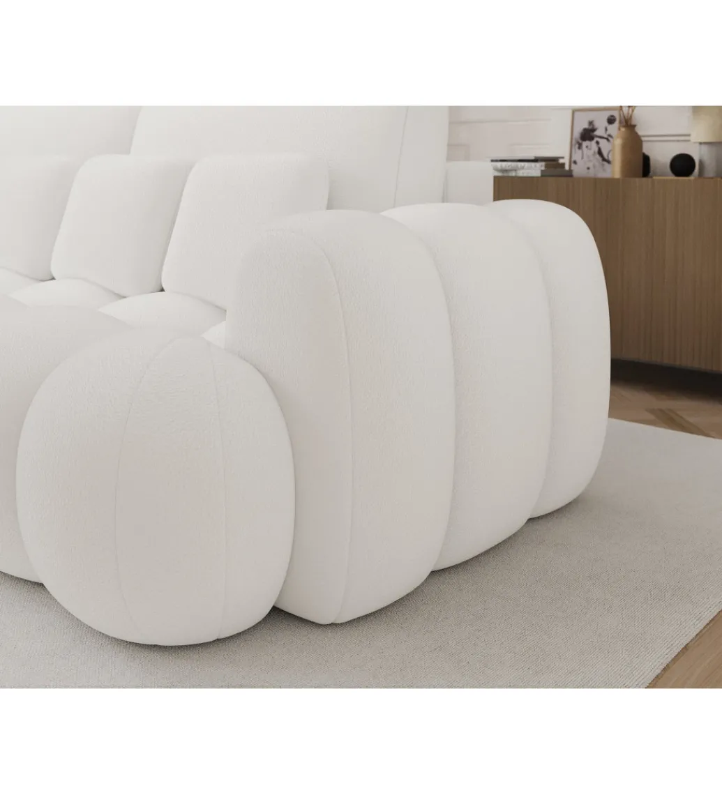 Sofa COTTONN 256 cm z funkcją spania biała tkanina paolli 01*ZDLINNEO Sale