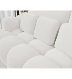 Sofa COTTONN 256 cm z funkcją spania biała tkanina paolli 01*ZDLINNEO Sale