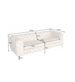 Sofa CRISTOBAL Tristan 250 cm*Invicta Interior