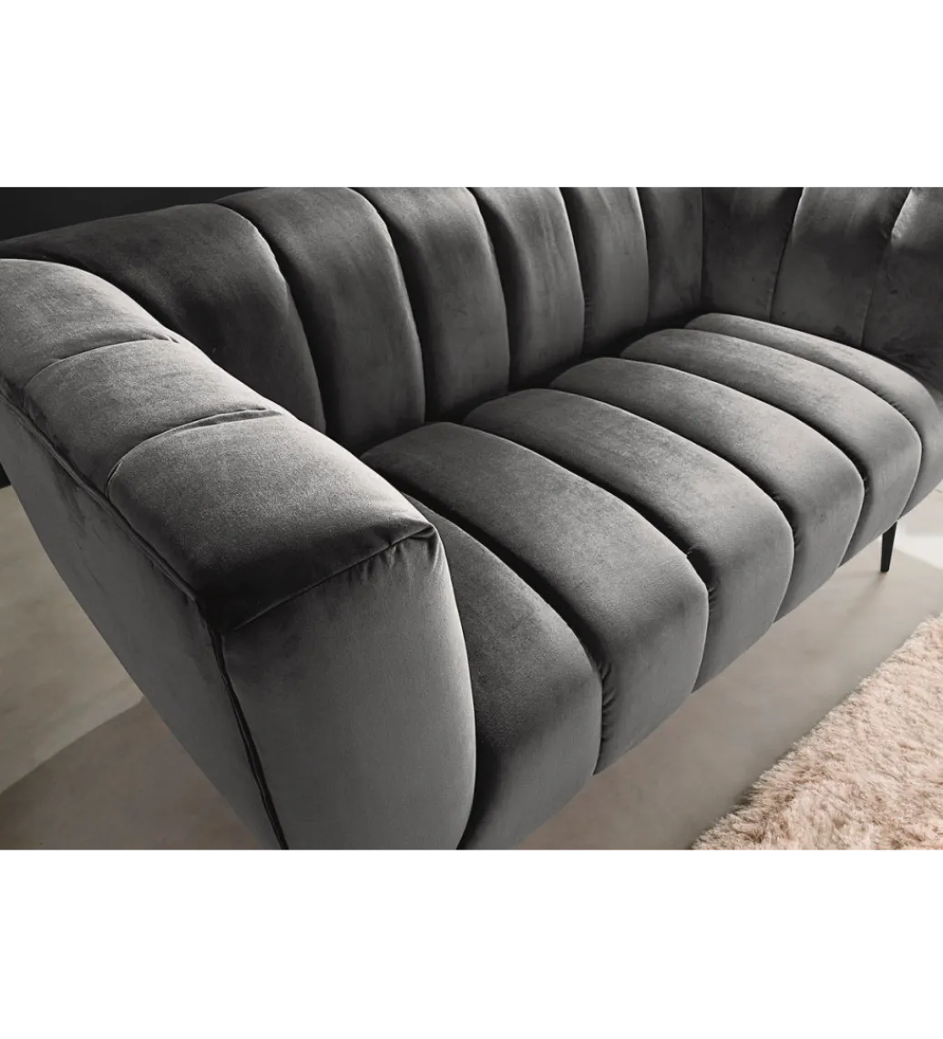 Sofa dwuosobowa Scarlett 165 cm szara*Invicta Interior - przedsprzedaż Outlet