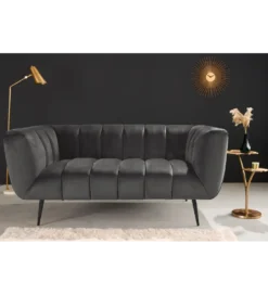 Sofa dwuosobowa Scarlett 165 cm szara*Invicta Interior - przedsprzedaż Outlet