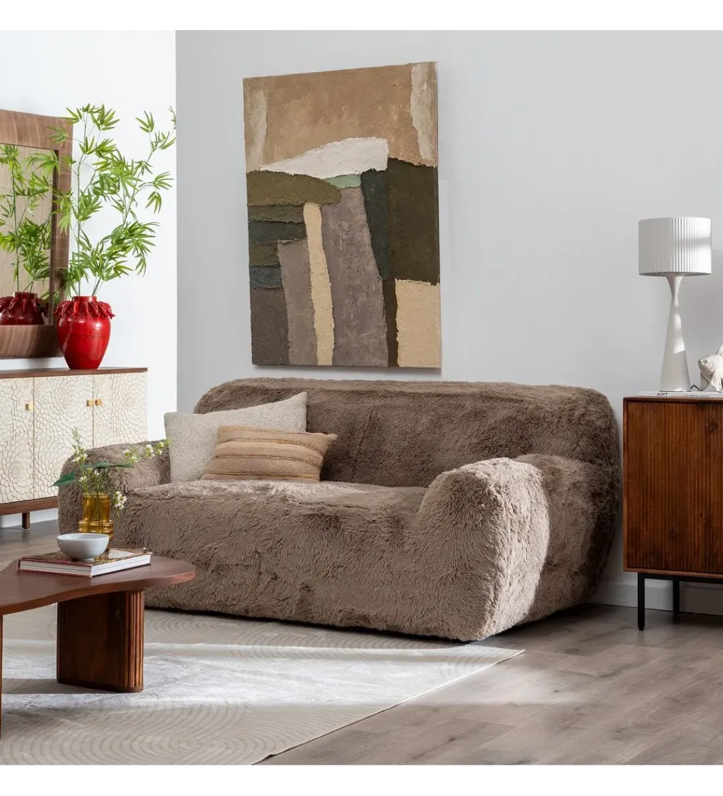 Sofa dwuosobowa WOLLY 185 cm brązowy*Zona-Design