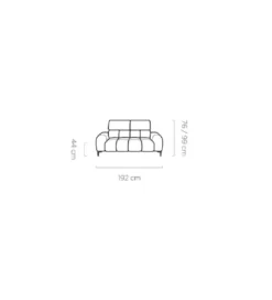 Sofa ELEKTRA Plaza 192 cm z elektrycznie wysuwanym siedziskiem*Wersal New