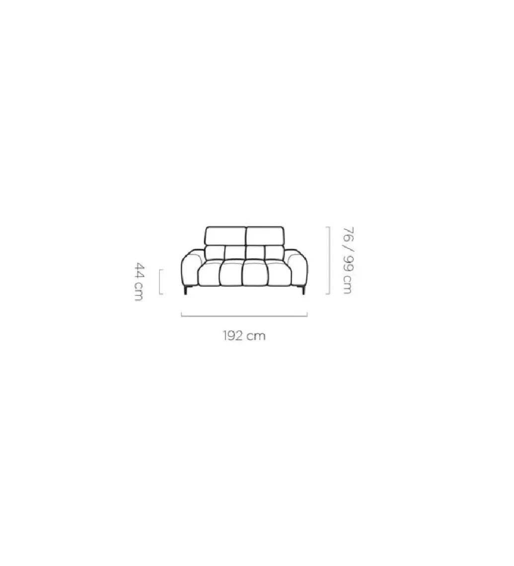 Sofa ELEKTRA Plaza 192 cm z elektrycznie wysuwanym siedziskiem*Wersal New