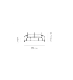 Sofa ELEKTRA Plaza 212 cm z elektrycznie wysuwanym siedziskiem*Wersal Online