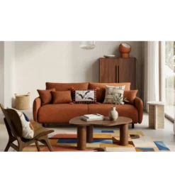 Sofa FABIOLA 218 cm z funkcją spania z pojemnikiem na pościel*Comforteo Discount