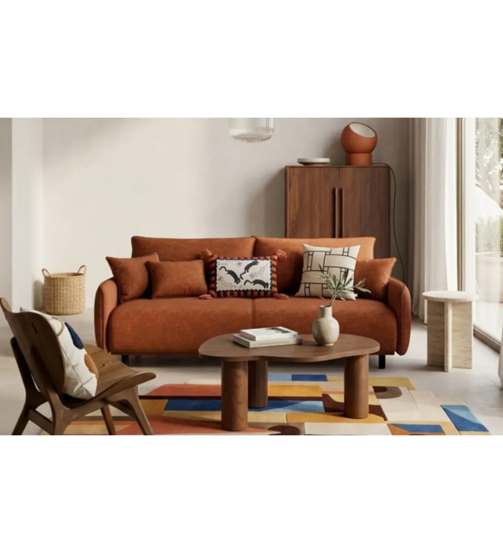 Sofa FABIOLA 218 cm z funkcją spania z pojemnikiem na pościel*Comforteo Discount