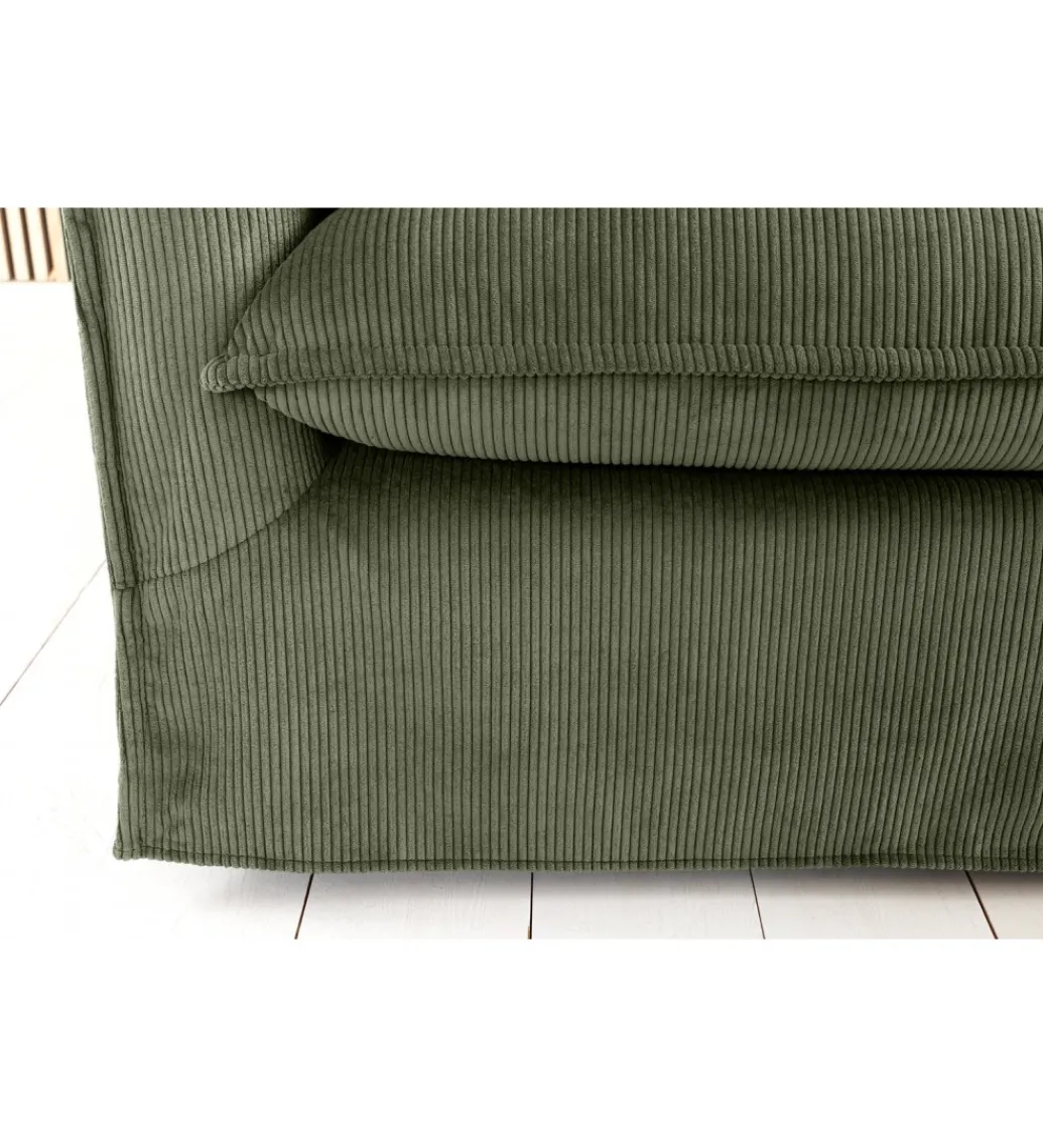 Sofa HEAVEN 200 cm cord zielony*Invicta Interior New